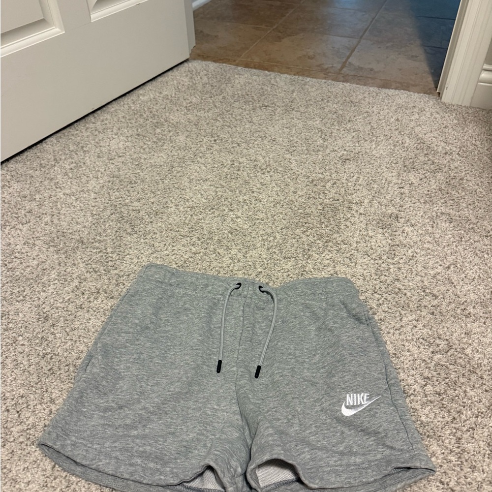 Nike Gray Athletic Shorts with Drawstring Waistband
